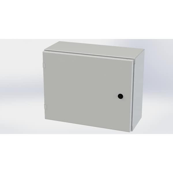 1/4 Turn Latch Electrical Enclosures, 16 in H, 8 in D, 20 in W, NEMA 3R, 4, 12, 13, Carbon Steel